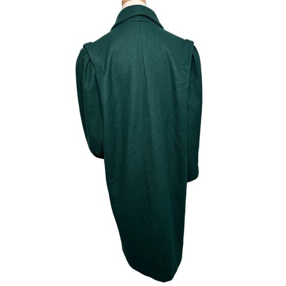 Vintage Jofeld green wool blend shawl collar double breasted overcoat size M/L - Picture 7 of 9